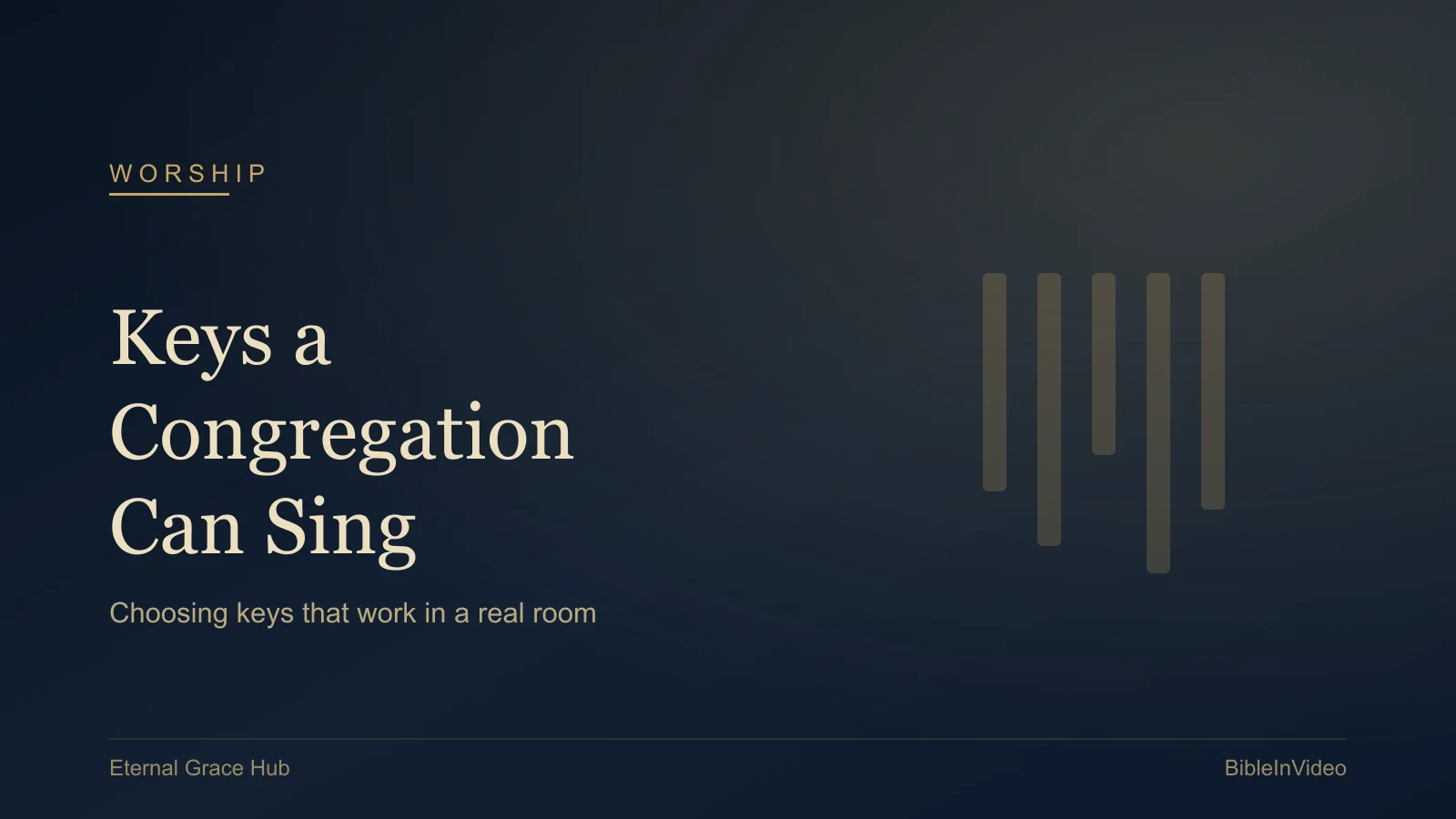 Typographic cover for Choosing Keys a Congregation Can Actually Sing